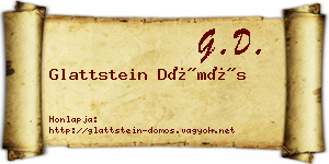 Glattstein Dömös névjegykártya